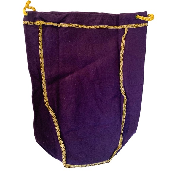 Crown Royal Happy Fathers Day Purple Fabric Drawstring Bag Collectible Gold - Picture 2 of 3